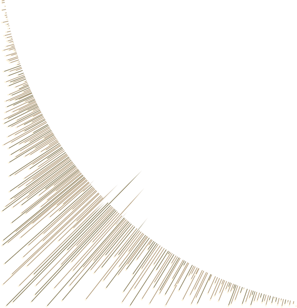 Beige Sunburst with White Dots on Transparent Background