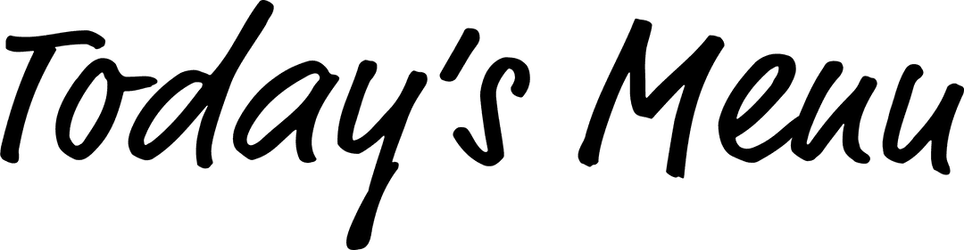 Today's Menu Handwritten Style Transparency Illustration