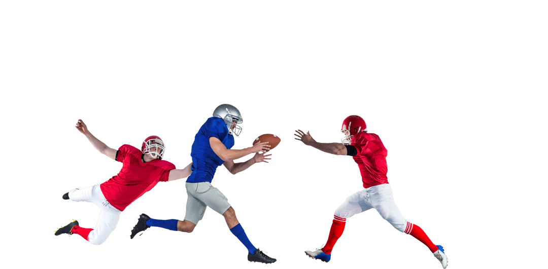 Transparent Image of Football Players Competing