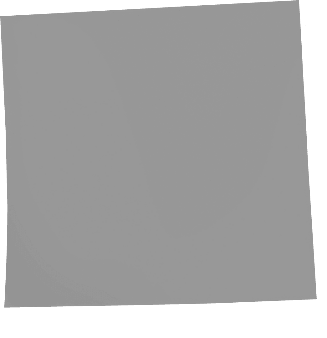 Close-Up of Single Grey Sticky Note on Transparent Background