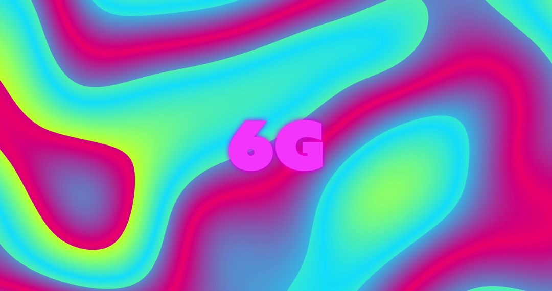 6G Technology with Vibrant Multicolor Gradient Background