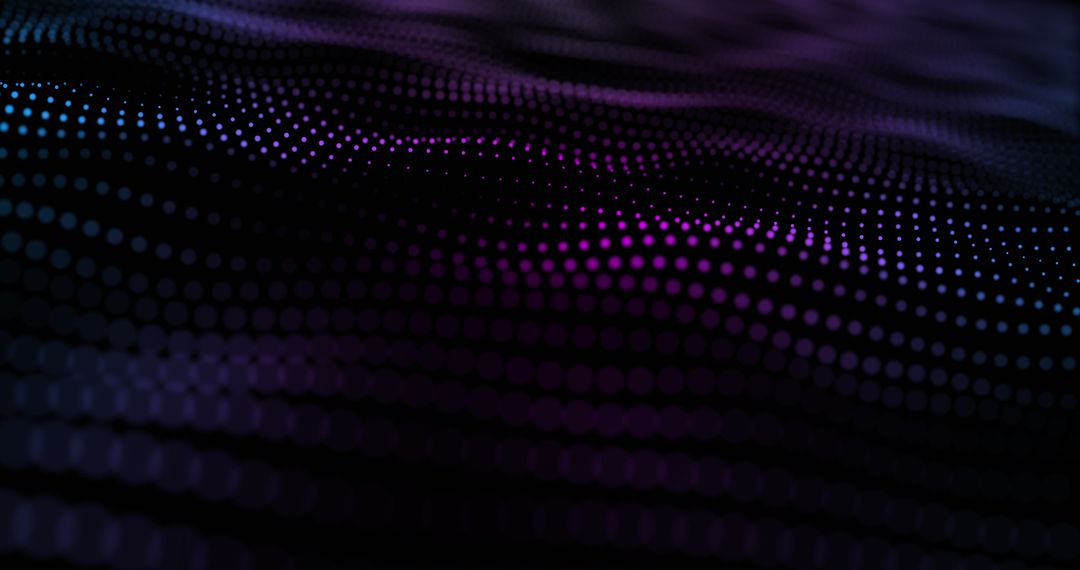 Digital Waveform with Neon Dots Creating Futuristic Abstract Pattern - Free Images, Stock Photos and Pictures on Pikwizard.com