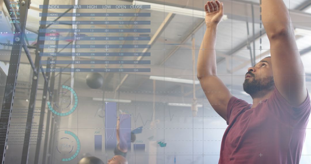 Diverse Group Engaging with Technology-Enhanced Fitness Training