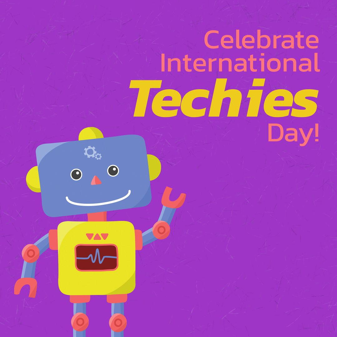 Celebrate International Techies Day with Friendly Robot Illustration