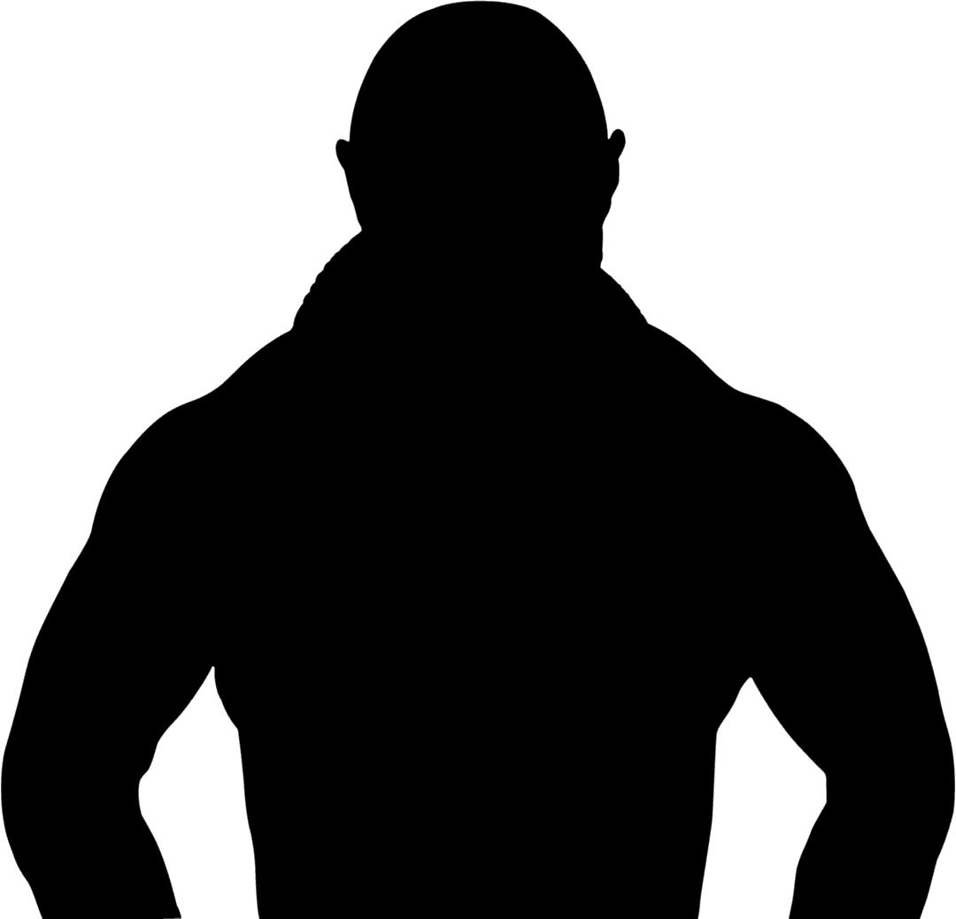 Muscular Man Silhouette with Towel on Translucent Background