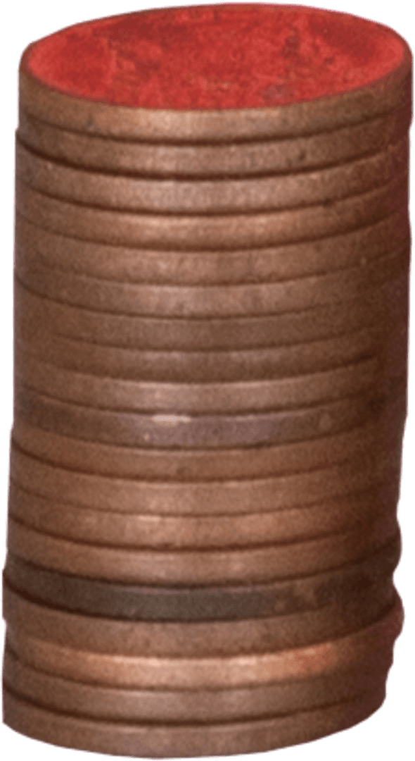 Stack of Coins with Transparent Background Illustrating Finance and Economy