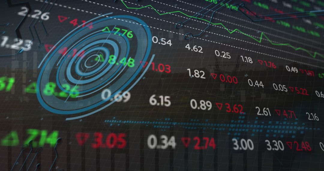 Digital Interface with Cityscape in Background