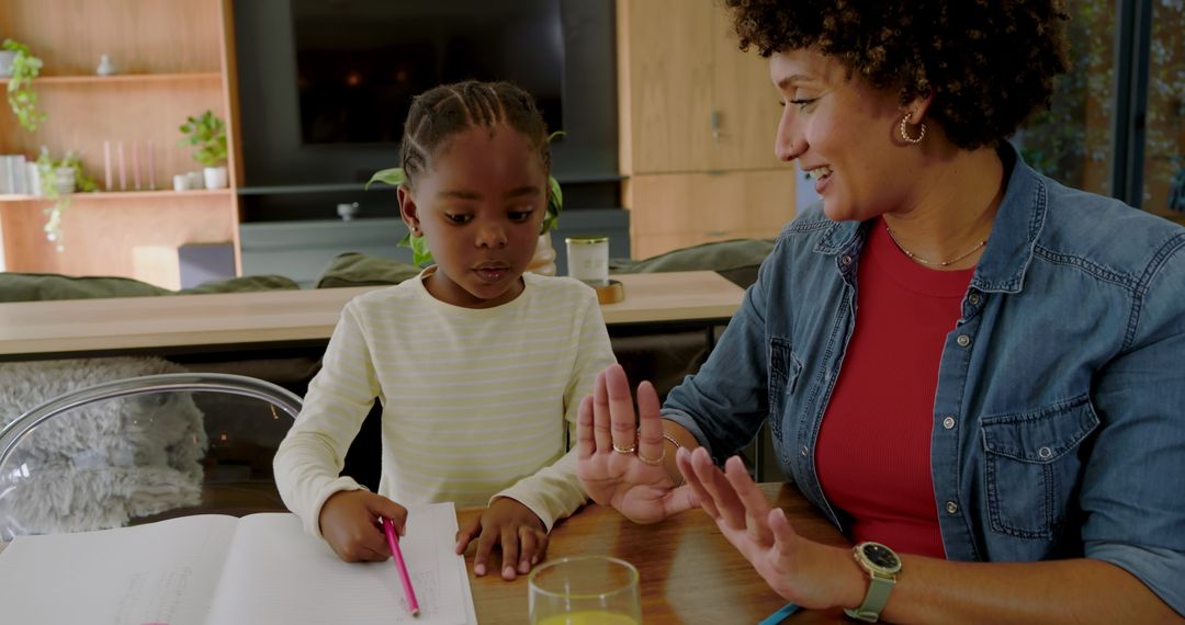Mother Architects Daughter's Learning Journey at Dining Table