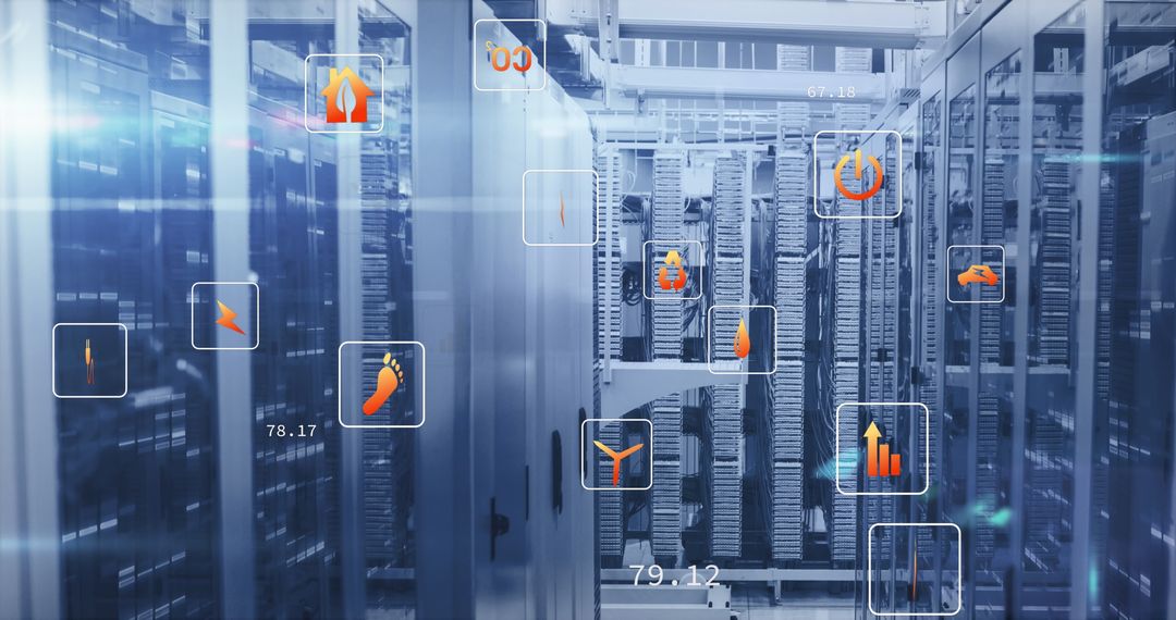 Digital Interface Display Over Data Servers in Modern Data Center