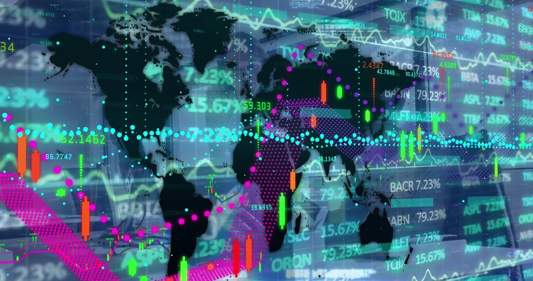 Global Financial Analytics with World Map and Stock Trends