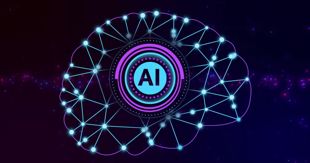 Futuristic AI Neural Network Concept Illustration