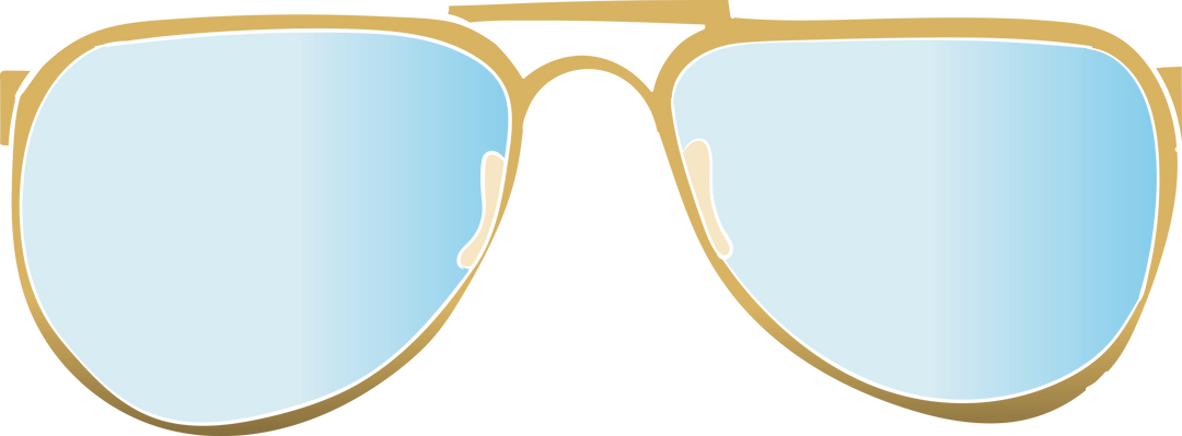 Gold Glasses Frames on Transparent Background Vector Illustration for Eye Protection - Download Free Stock Images Pikwizard.com