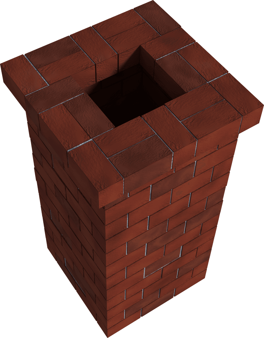 Transparent Brick Chimney Structure for Construction Design