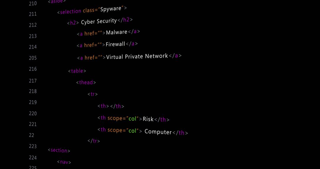 Abstract Computer Data Processing on Black Background