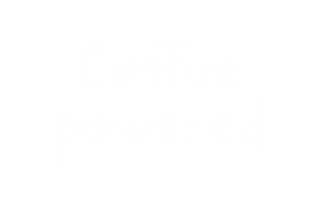 White Coffee Powered Text on Transparent Background Illustration