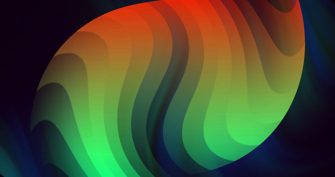 Vibrant Abstract Waves on Dark Background