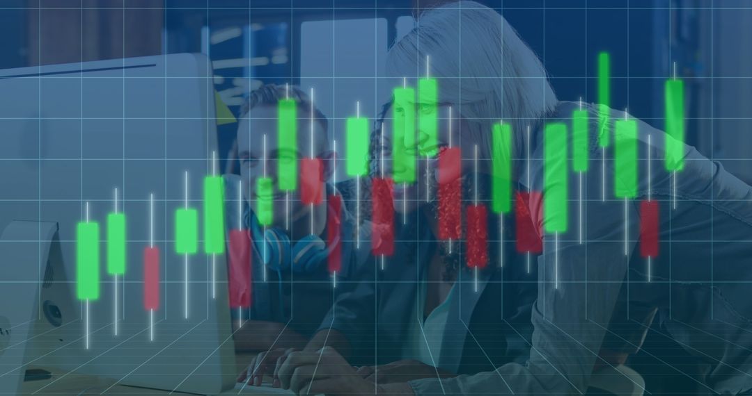 Business Professionals Analyzing Stock Market Data with Graph - Free Images, Stock Photos and Pictures on Pikwizard.com