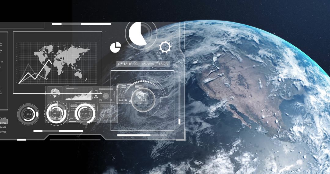 Futuristic Global Data Display and Earth Visualization