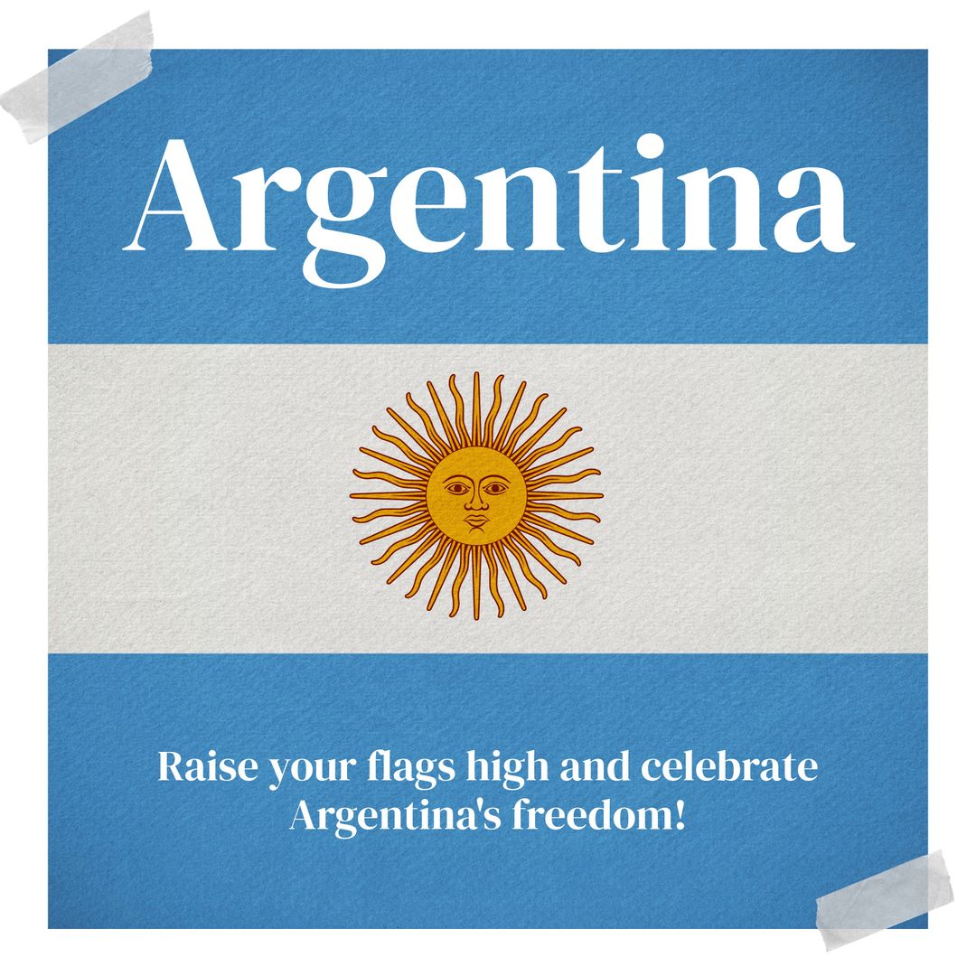 Argentina Independence Day Celebration with Flag Display
