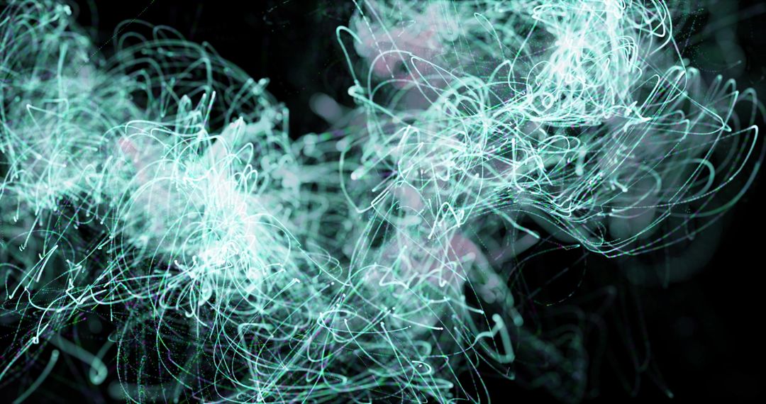 Hypnotic Motion of Green Light Trails