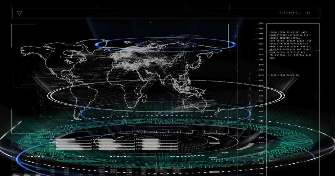 Digital World Map with Data and Equations for Global Analysis