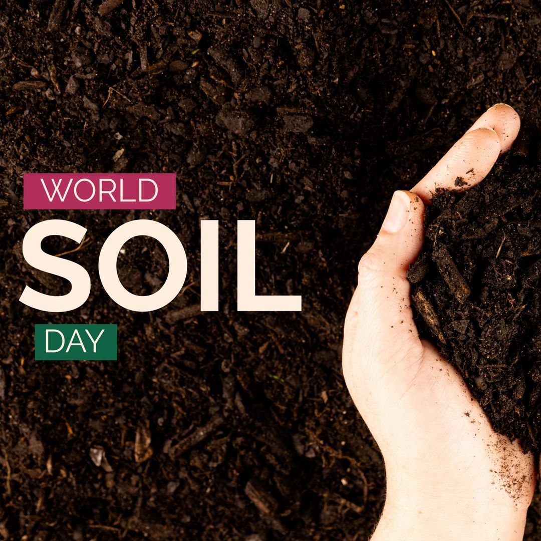 World Soil Day Concept with Hand Holding Rich Earth