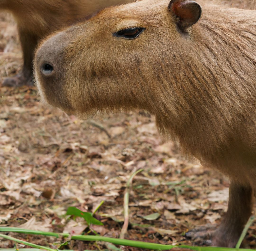 Close up of capybaras over grass created using generative ai technology - Free Images, Stock Photos and Pictures on Pikwizard.com