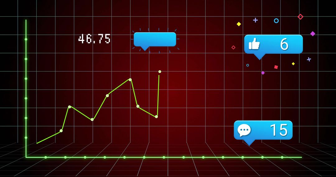 Futuristic Data Visualization with Social Media Elements