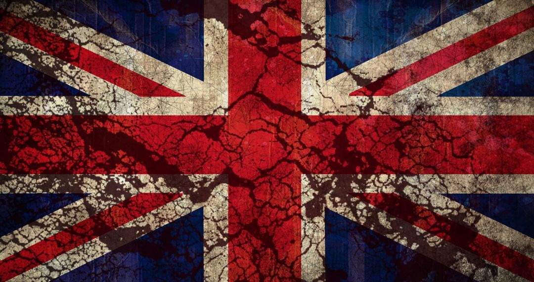 Distressed Union Jack Flag in Repetitive Seamless Loop