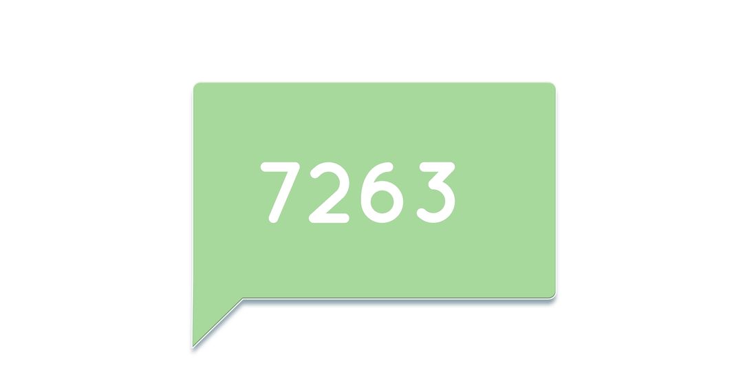 Green Chat Box with Number on White Background