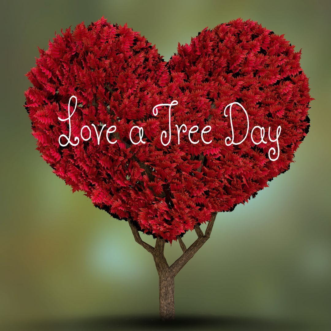 Heart-Shaped Red Foliage Tree Promoting Nature Conservation