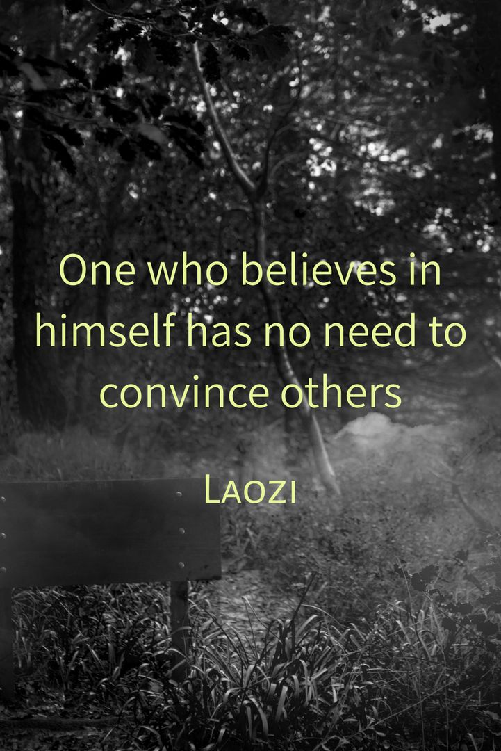 Inspiring Self-Confidence Quote by Laozi on Nature Background - Download Free Stock Templates Pikwizard.com