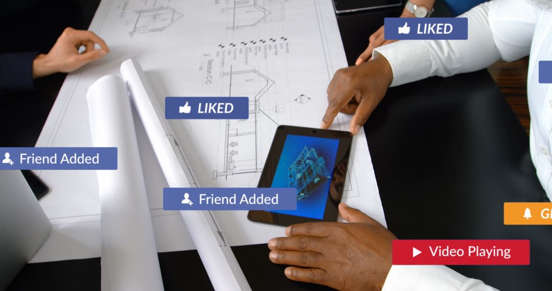 Business Collaboration with Social Media Integration Concept