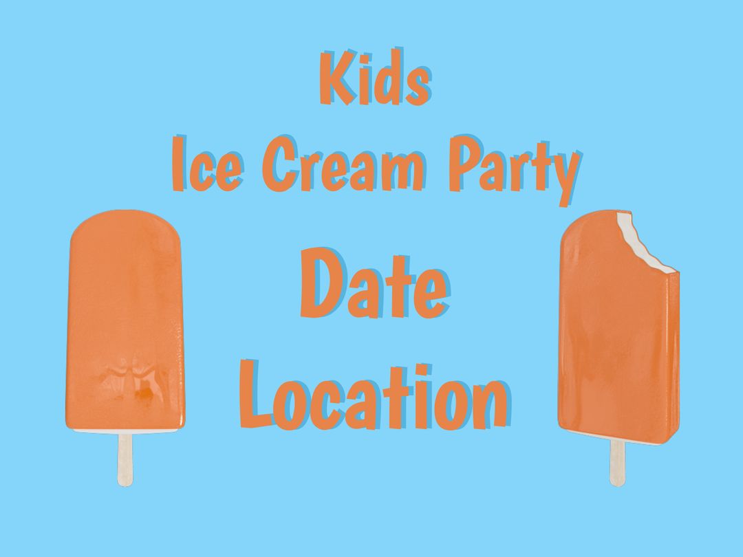 Colorful Ice Cream Party Invitation Template with Popsicle Design