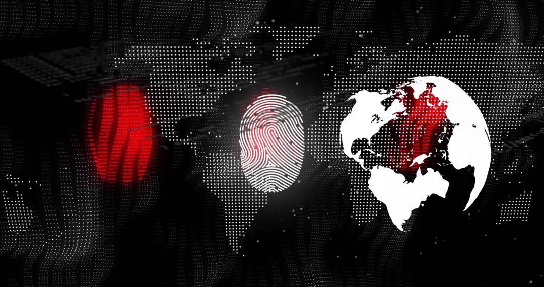 Glowing Fingerprint on Digital Map for Cybersecurity