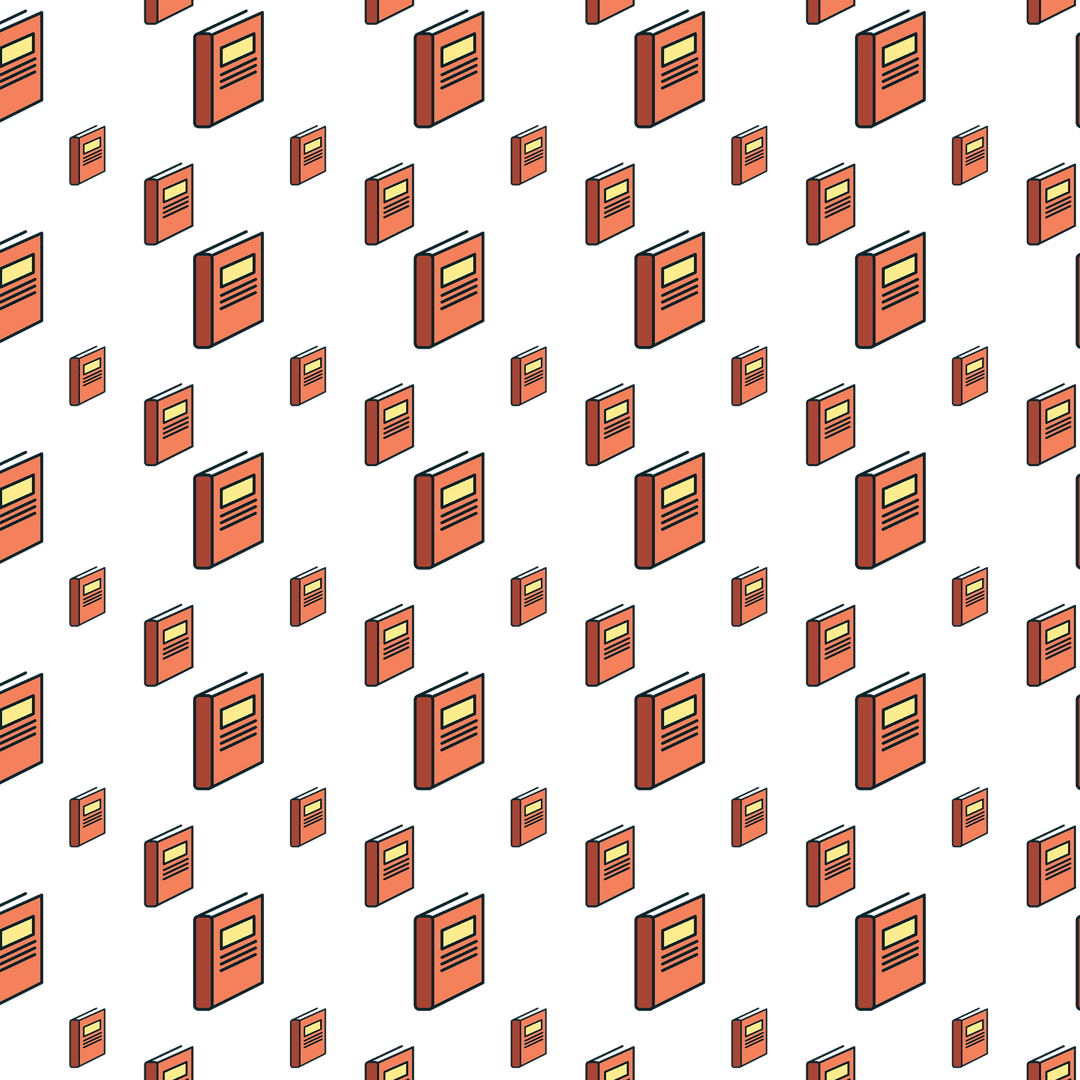 Seamless Transparent Red Copybook Pattern for Education Concepts