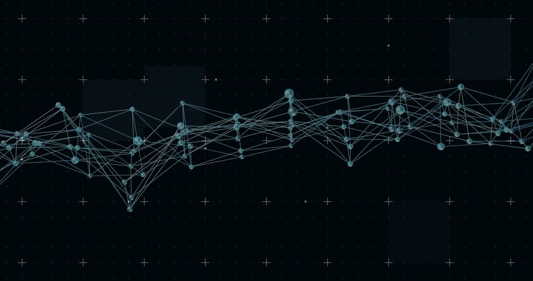 Digital Network Connections Against Dark Background