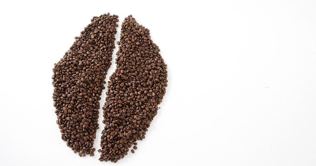 Coffee Beans Forming Creative Design on White Background - Free Images, Stock Photos and Pictures on Pikwizard.com