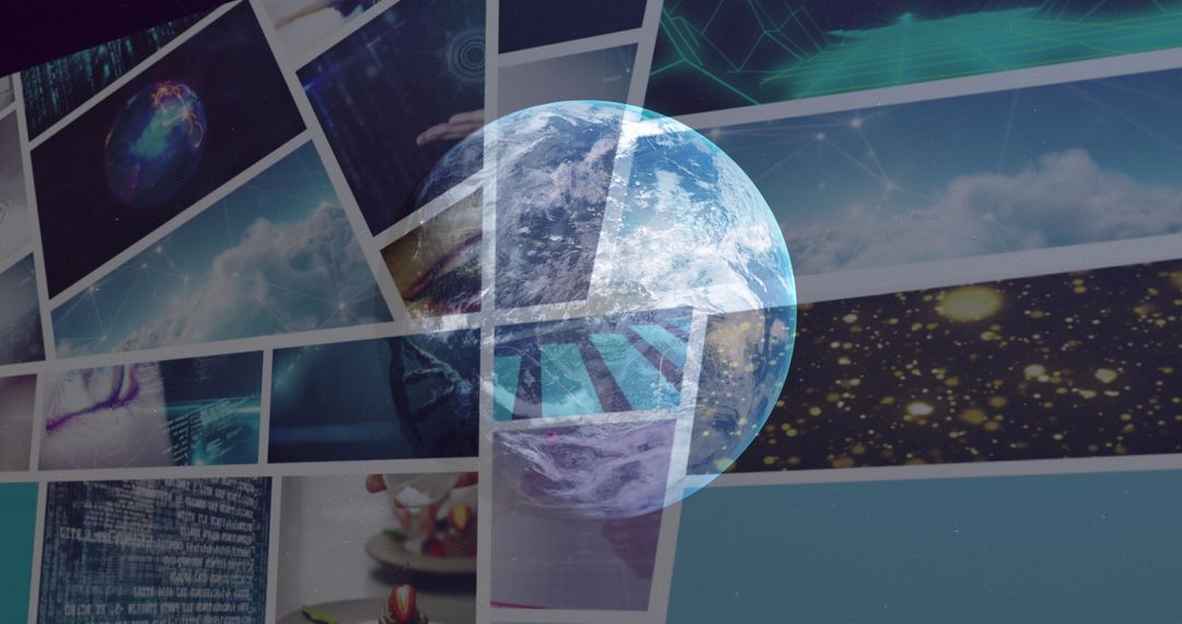 Global Communication and Digital Interface Concept Art