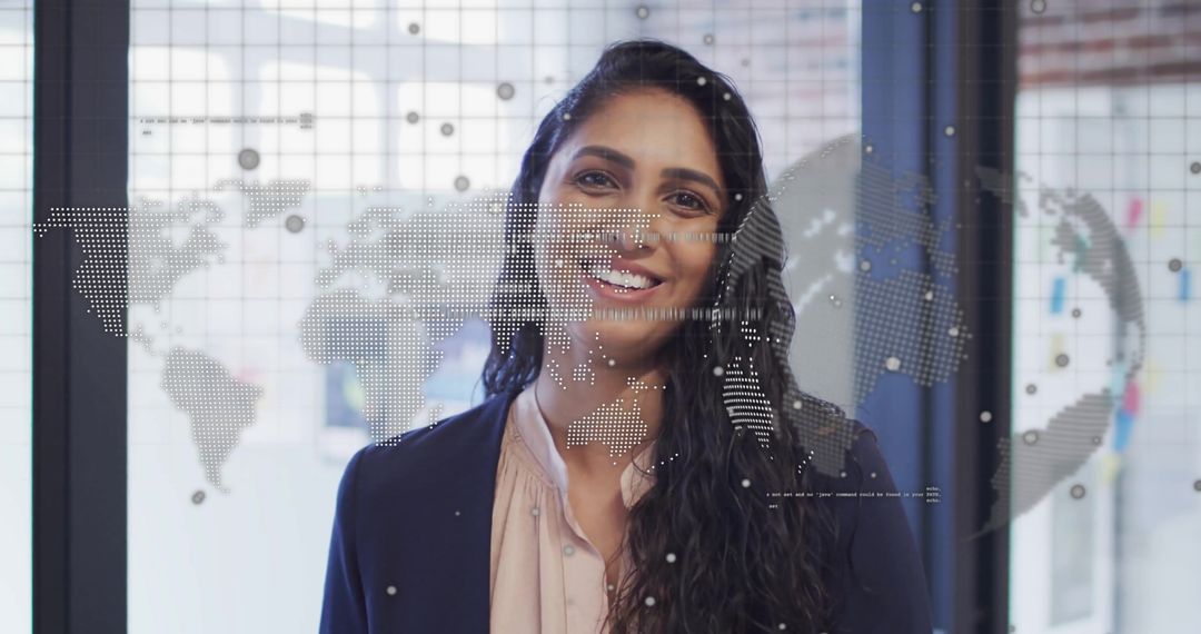 Businesswoman Networking in Digital Finance Realm