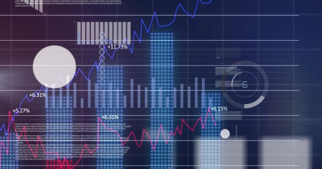 Futuristic Financial Data Analytics on Dark Background