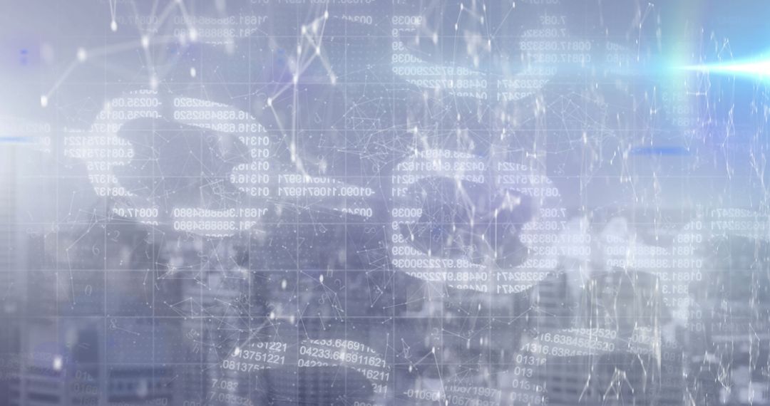 Digital Network Blockchain Technology Conceptual Display