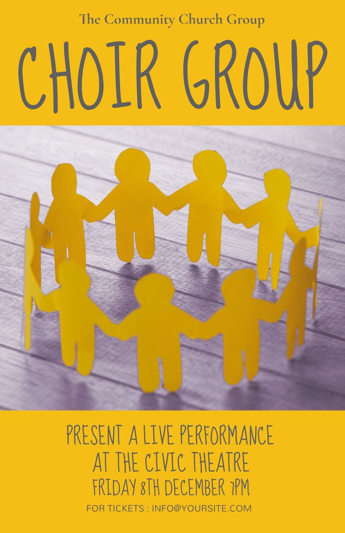 Community Choir Group Event Promotion with Paper Chain - Download Free Stock Images Pikwizard.com