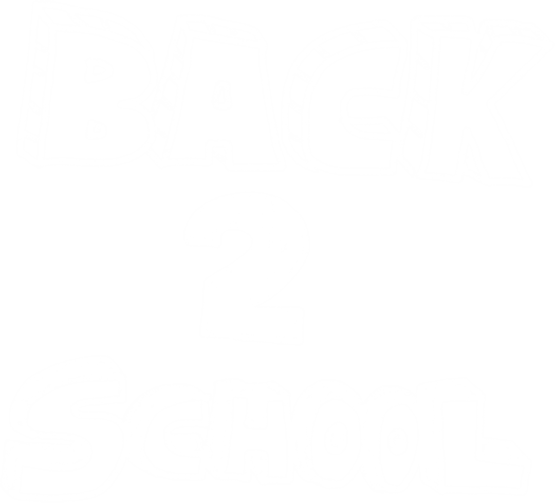 Back 2 School Text on Transparent Background Education Theme