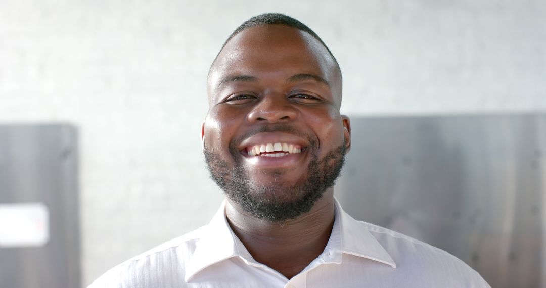 Smiling African American Businessman in Office