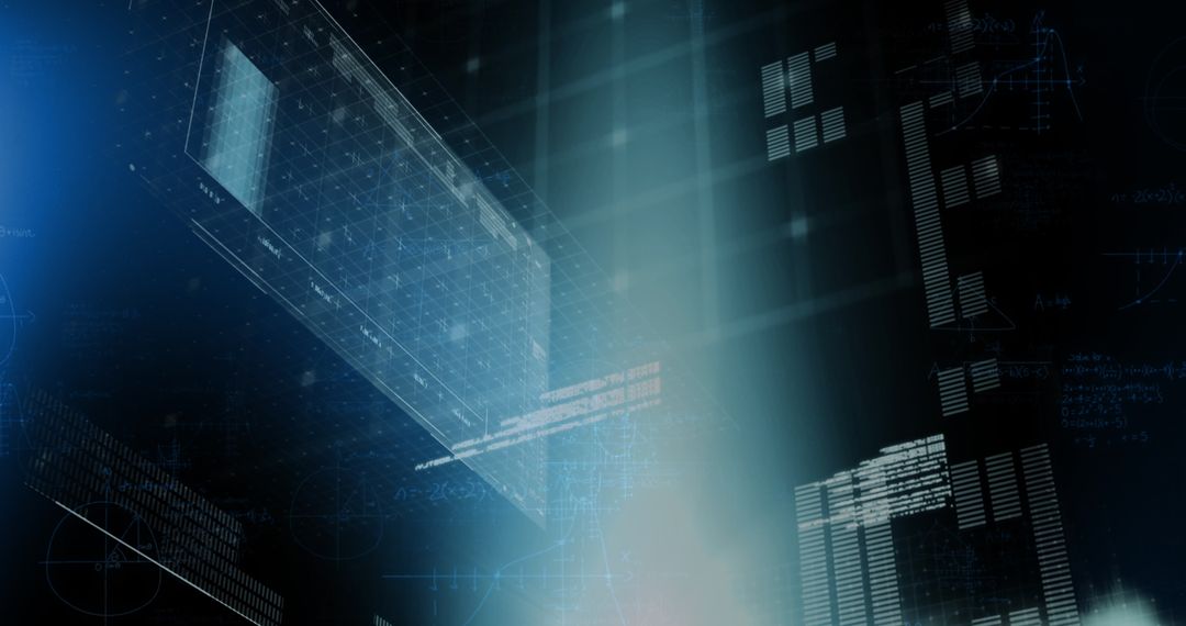 Futuristic Digital Interface with Technology Elements