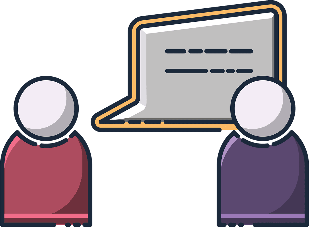 Speech Bubble Communication on Transparent Background