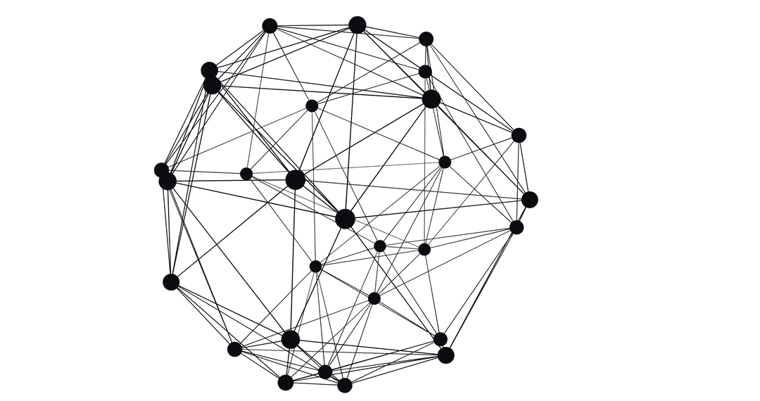 Transparent Digital Molecule Network for Chemistry and Science Concept