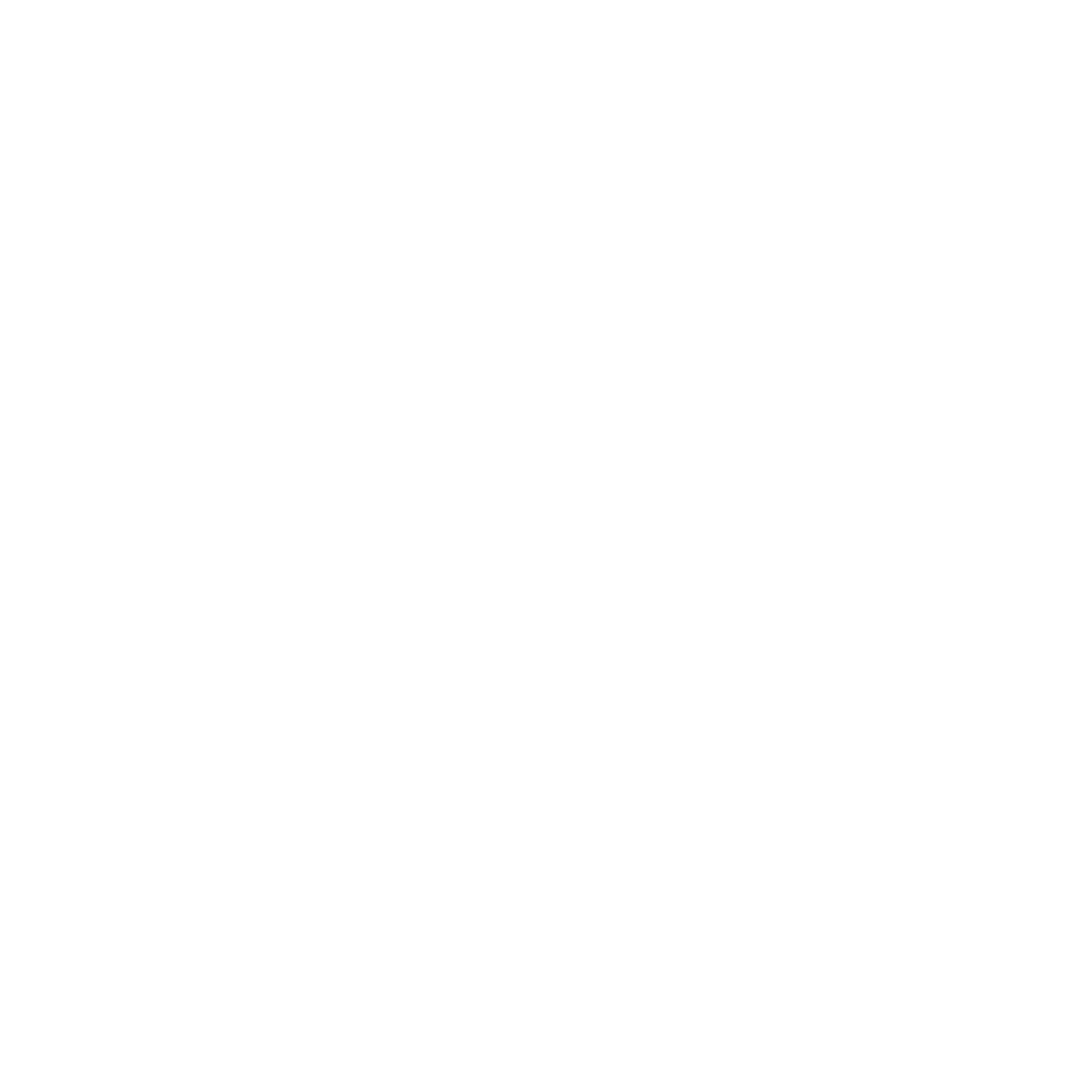 Minimalist White Flower Logo on Transparent Background