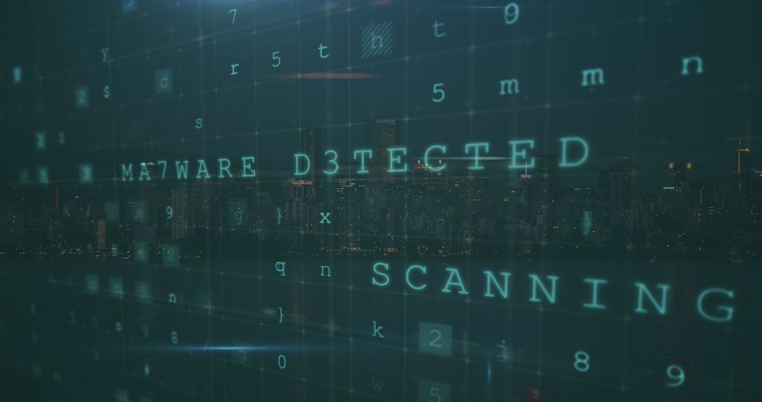 Cybersecurity Alert with Holographic Digital Interface